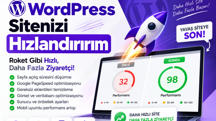 wordpress sitenizi hızlandırır roket gibi yaparım