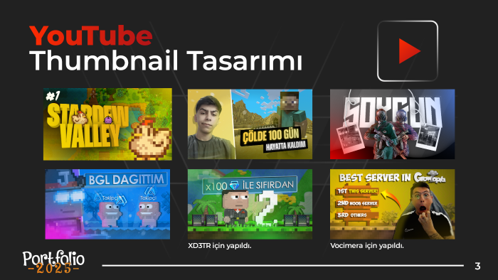 dikkat çekici profesyonel thumbnail & küçük resim hazırlarım
