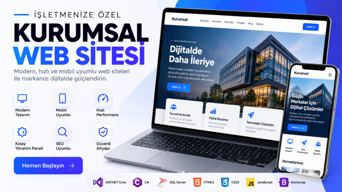 kurumsal web sitesi ve bireysel web sitesi yapabilirim