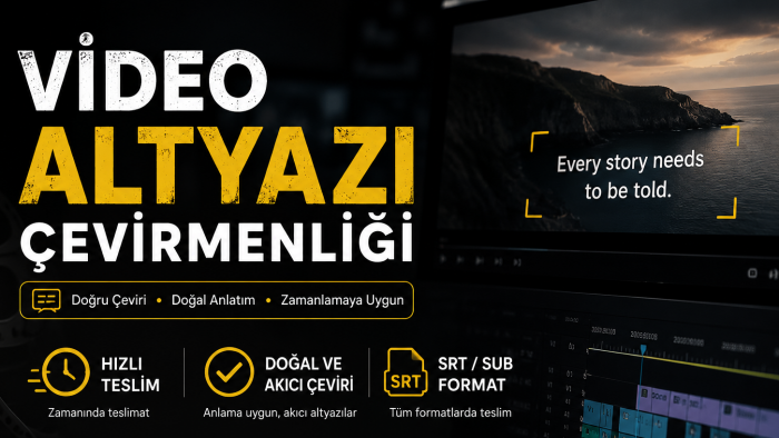 Arapça ve İngilizce videolara profesyonel altyazı yaparım