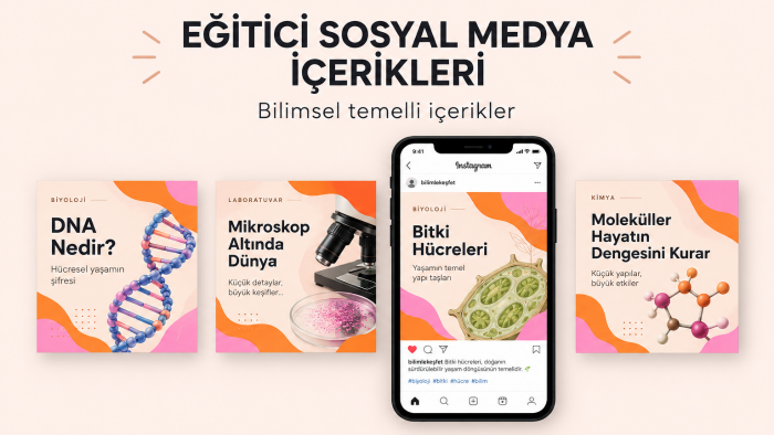 bilimsel temelli eğitici sosyal medya içerikleri tasarlarım