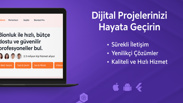 her seviye için mobil uygulama geliştirebilirim