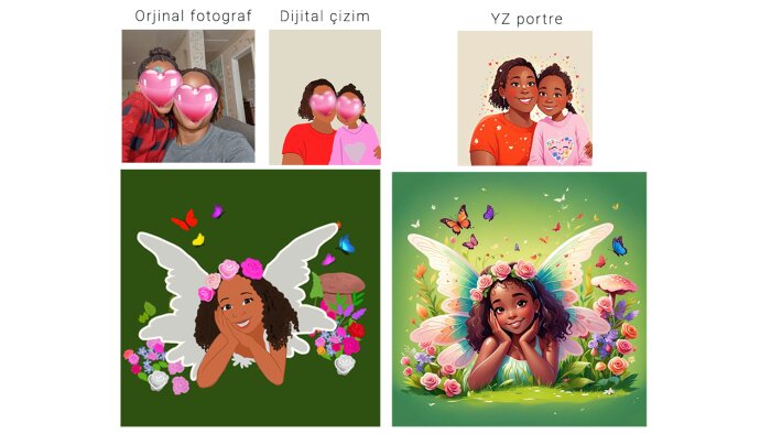 yapay zeka ile fantastik portre tasarımları yapıyorum