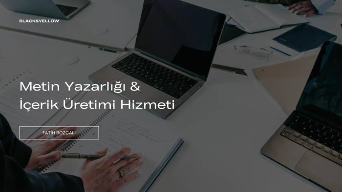 metin yazarlığı yaparım