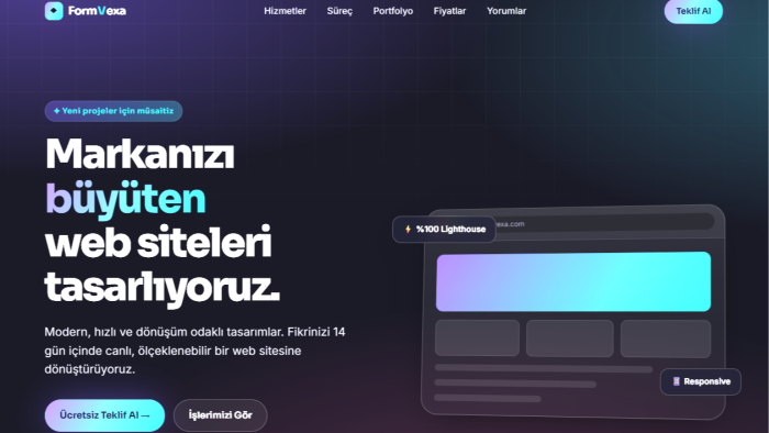 markanıza özel modern web sitesi tasarlarım