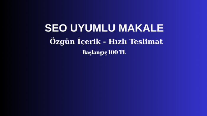 siteniz için SEO uyumlu özgün makaleler yazarım
