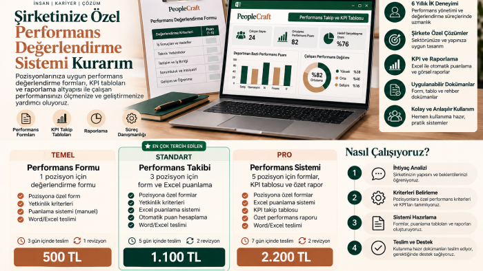 şirketinize özel performans değerlendirme sistemi kurarım