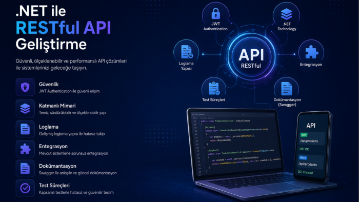 .NET ile güvenli ve ölçeklenebilir RESTful API geliştiririm