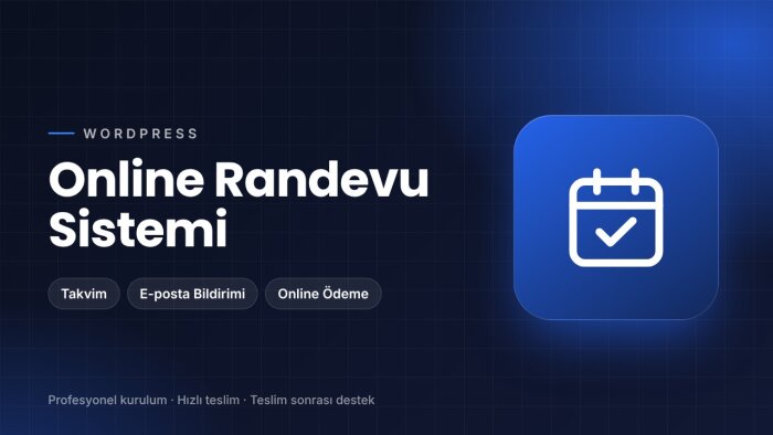 wordpress sitenize online randevu sistemi kurarım