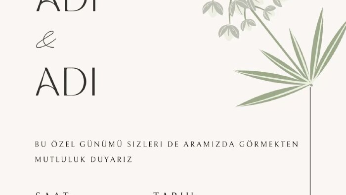etkili ve modern dijital davetiye tasarımları yapıyorum