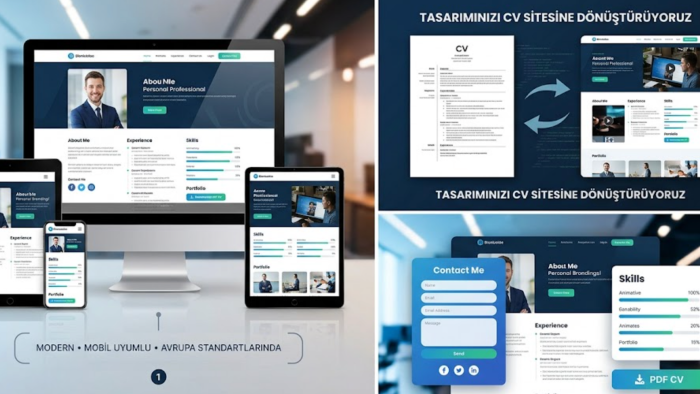kişisel markanı öne çıkaran mobil uyumlu cv sitesi yaparım
