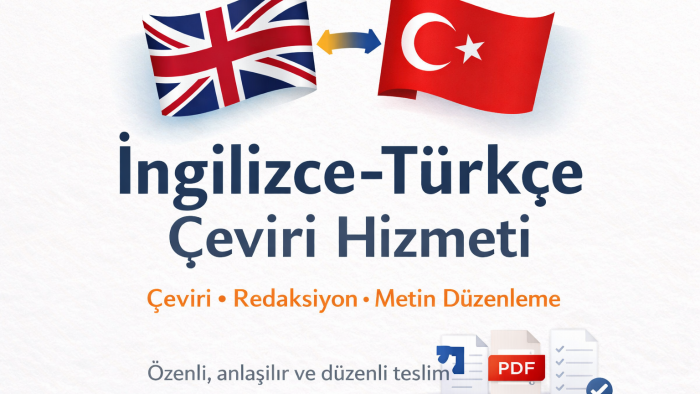 İngilizce-Türkçe çeviri desteği sağlıyorum