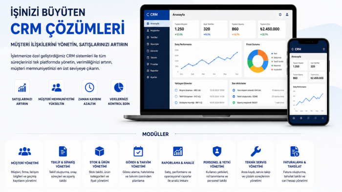 size crm sistemi yazabilirim