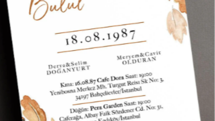 sizin için güzel davetiye tasarımları hazırlarım