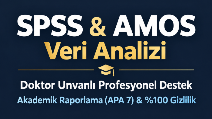 SPSS ve AMOS ile veri analizi ve raporlama yaparım