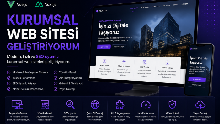 kurumsal web sitesi geliştiririm