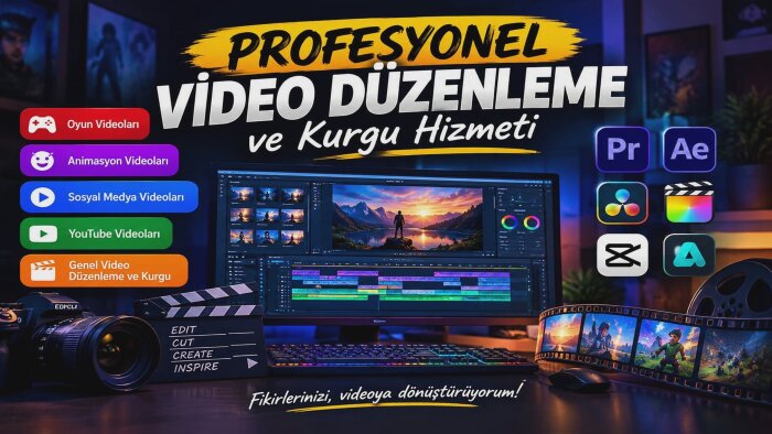 profesyonel video düzenleme ve kurgu yaparım