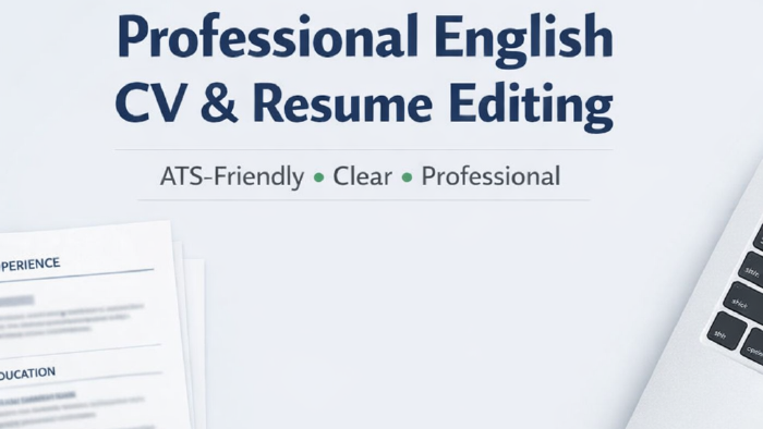 profesyonel ingilizce CV düzenleme yaparım