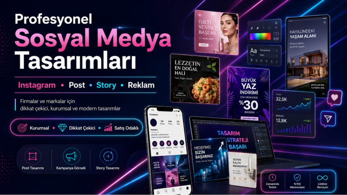 firmanız için profesyonel post tasarımları hazırlayabilirim