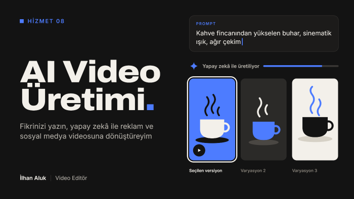 yapay zeka ile reklam ve sosyal medya videosu hazırlarım