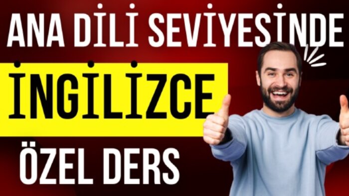 ana dili seviyesinde İngilizce ders veririm
