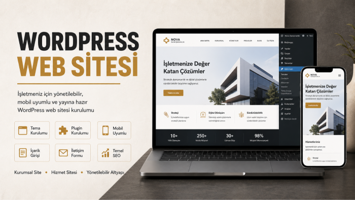 WordPress ile anahtar teslim kurumsal web sitesi kurarım