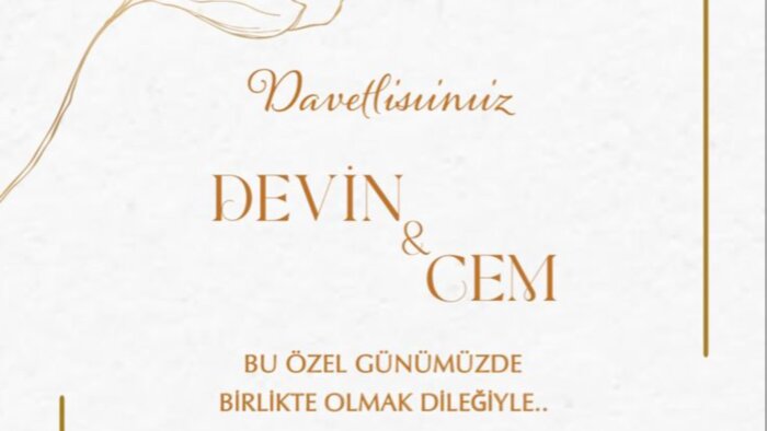 sizin için nikah, dügün davetiyelerinizi hazırlayabilirim