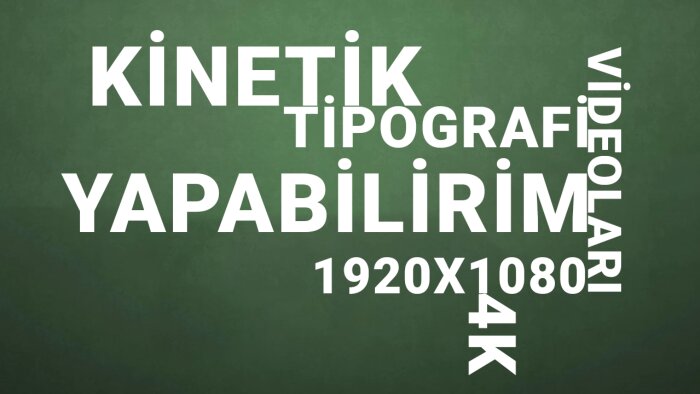 dinamik ve etkileyici kinetik tipografi videoları yaparım