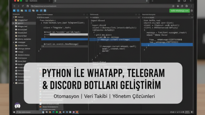 Python ile WhatsApp, Telegram, Discord botları geliştiririm