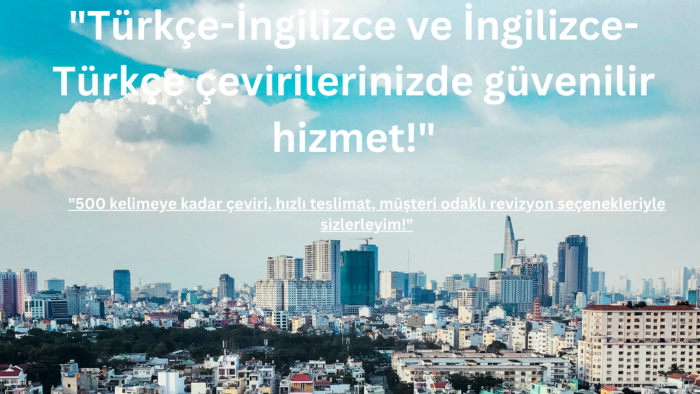 türkçe ingilizce çeviri hizmeti veriyorum