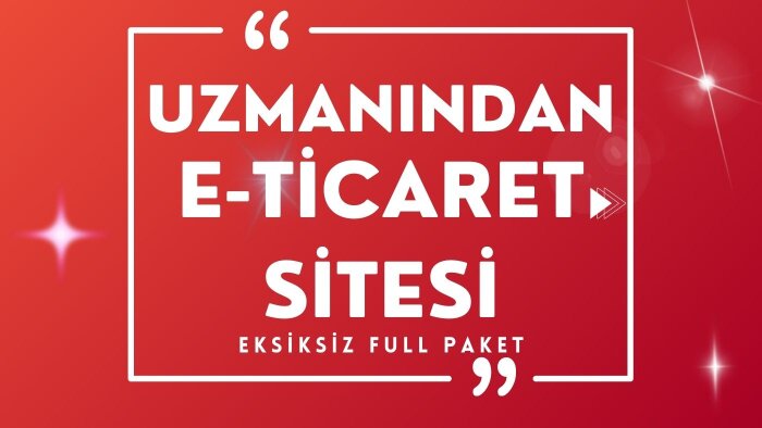 profesyonel bir şekilde e-ticaret sitenizi kuruyorum