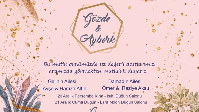 sizleri güzel temsil edecek davetiyeler hazırlarım