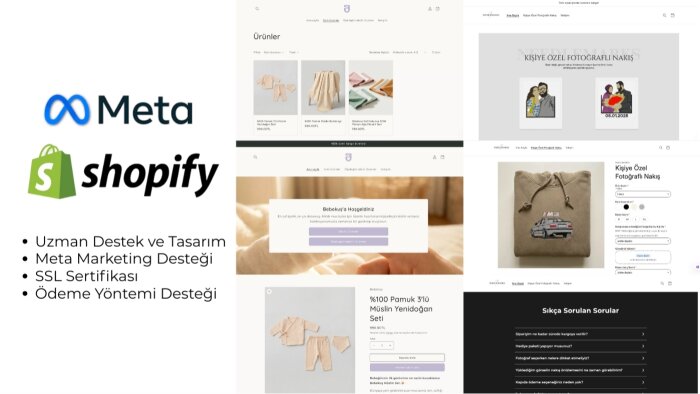 Shopifyda anahtar teslim site ve içeriklerinizi hazırlıyorum
