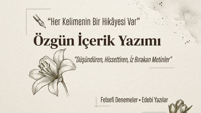 özgün felsefi denemeler ve edebi metinler yazabilirim