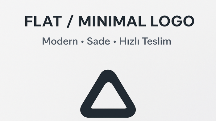 modern ve sade flat minimalist logo tasarımı yaparım