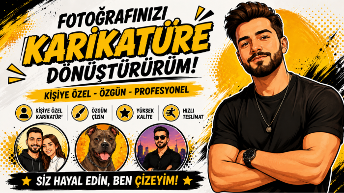 kişiye özel profesyonel karikatür tasarlarım