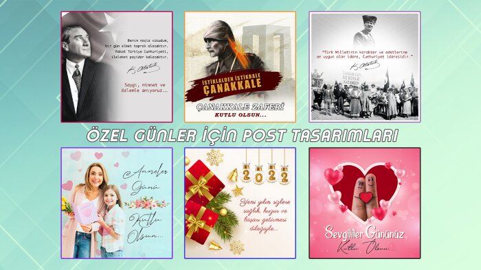 özel günler için instagram postları hazırlayabilirim