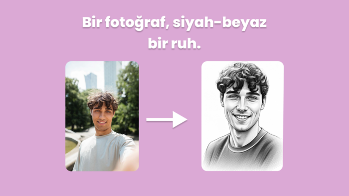 portre fotoğrafınızı dijital siyah-beyaz çizime dönüştürürüm