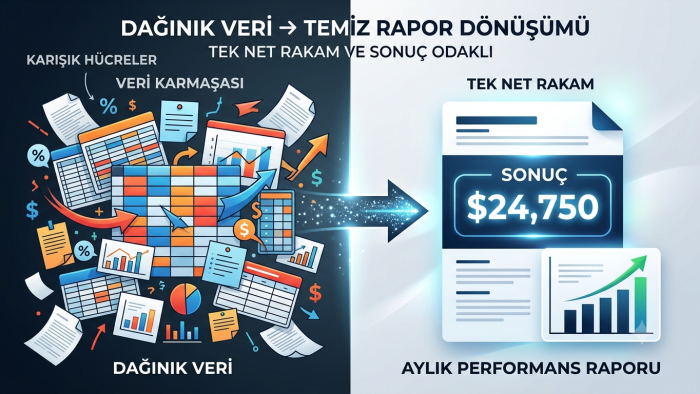 tüm verilerizi rapora dönüştürürüm