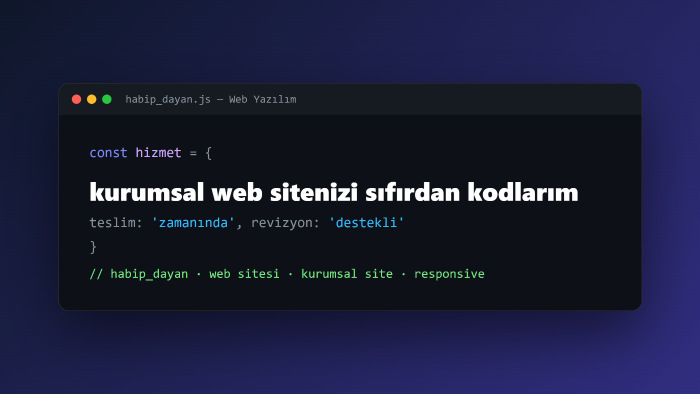 kurumsal web sitenizi sıfırdan kodlarım