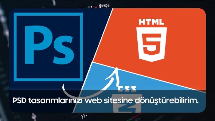 PSD web sitesi tasarımını koda dökebilirim