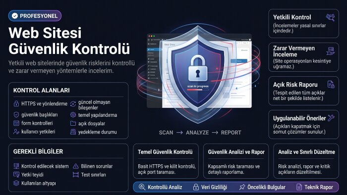 web sitenizin güvenlik kontrollerini yaparım