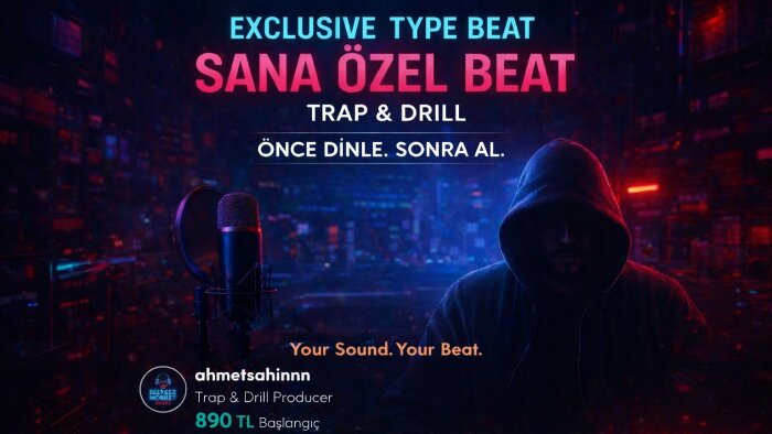 trap & drill tarzında özel ve telifsiz beat üretiyorum