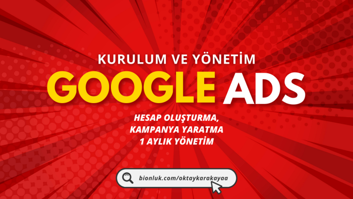 Google reklamlarınızı kurabilir ve yönetebilirim
