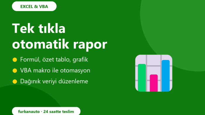 Excel'de otomatik rapor, formül ve VBA makro hazırlarım