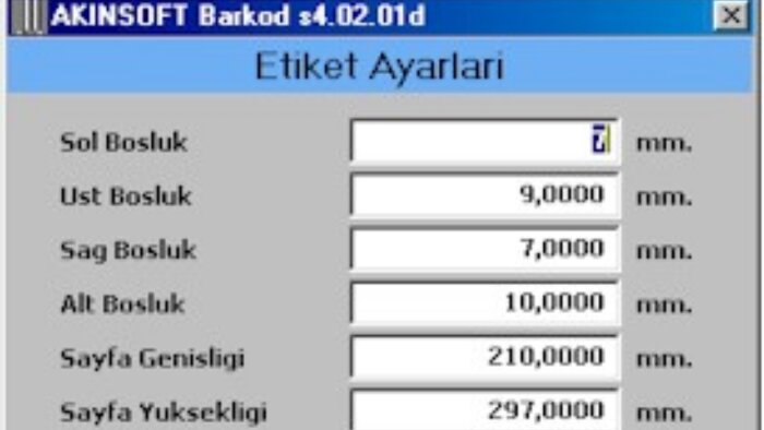 Akınsoft programı için etiket ve çıktı dizaynları yapıyorum