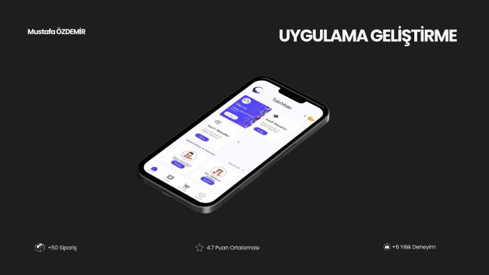 flutter ile ios ve android mobil uygulamanızı geliştiririm