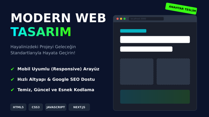 hızlı, şık ve SEO uyumlu web siteleri geliştiririm