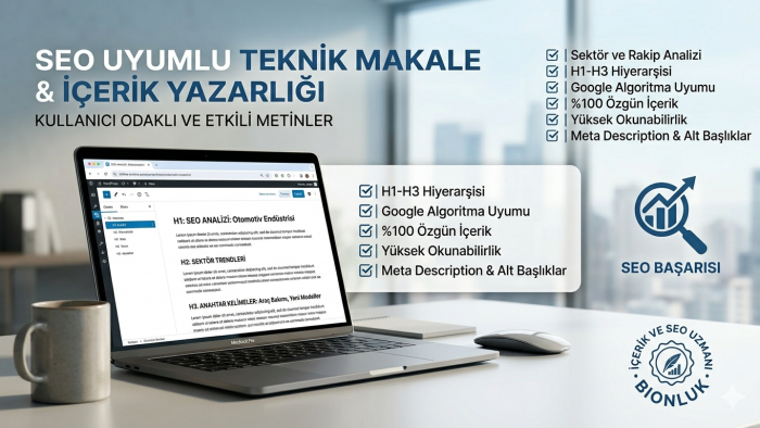 SEO uyumlu ve kullanıcı odaklı blog içerikleri üretirim