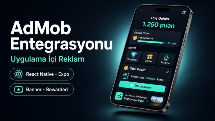 React Native uygulamanıza AdMob reklam entegre ederim